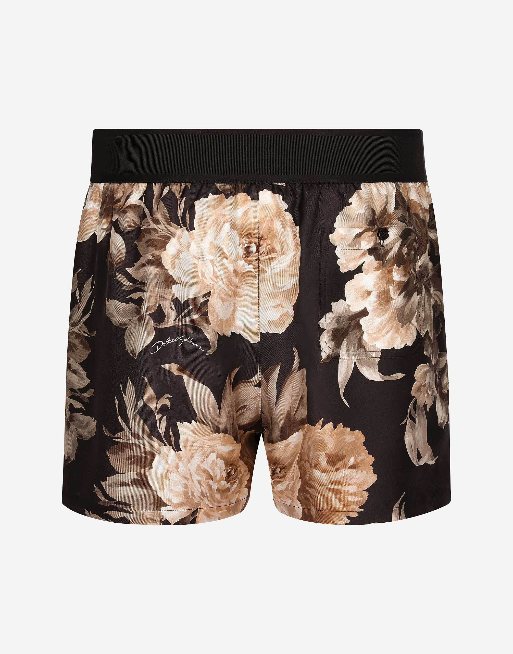 Dolce u0026 Gabbana Floral-print silk shorts male Print