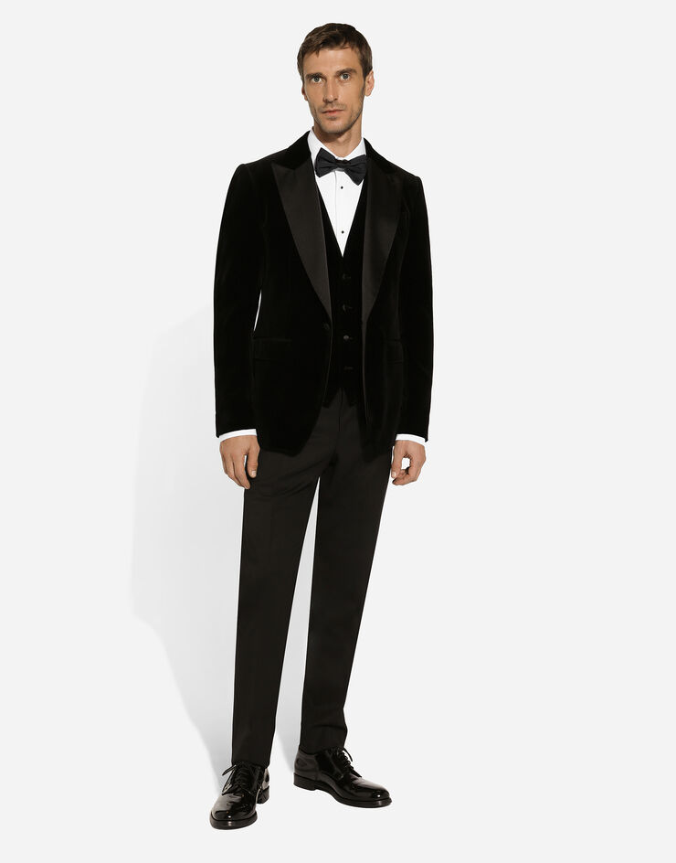 Dolce & Gabbana Giacca tuxedo in velluto Nero G2TV9TFUVG7