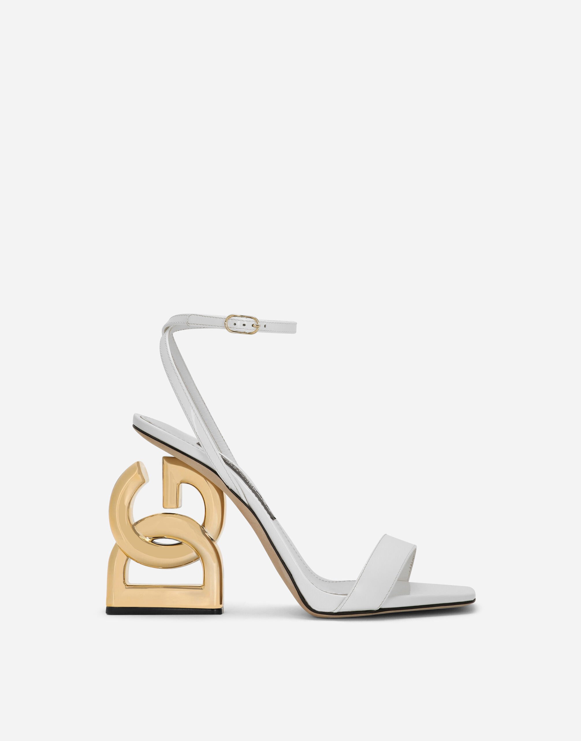 Dolce & Gabbana Patent leather 3.5 sandals White CR1354AT848
