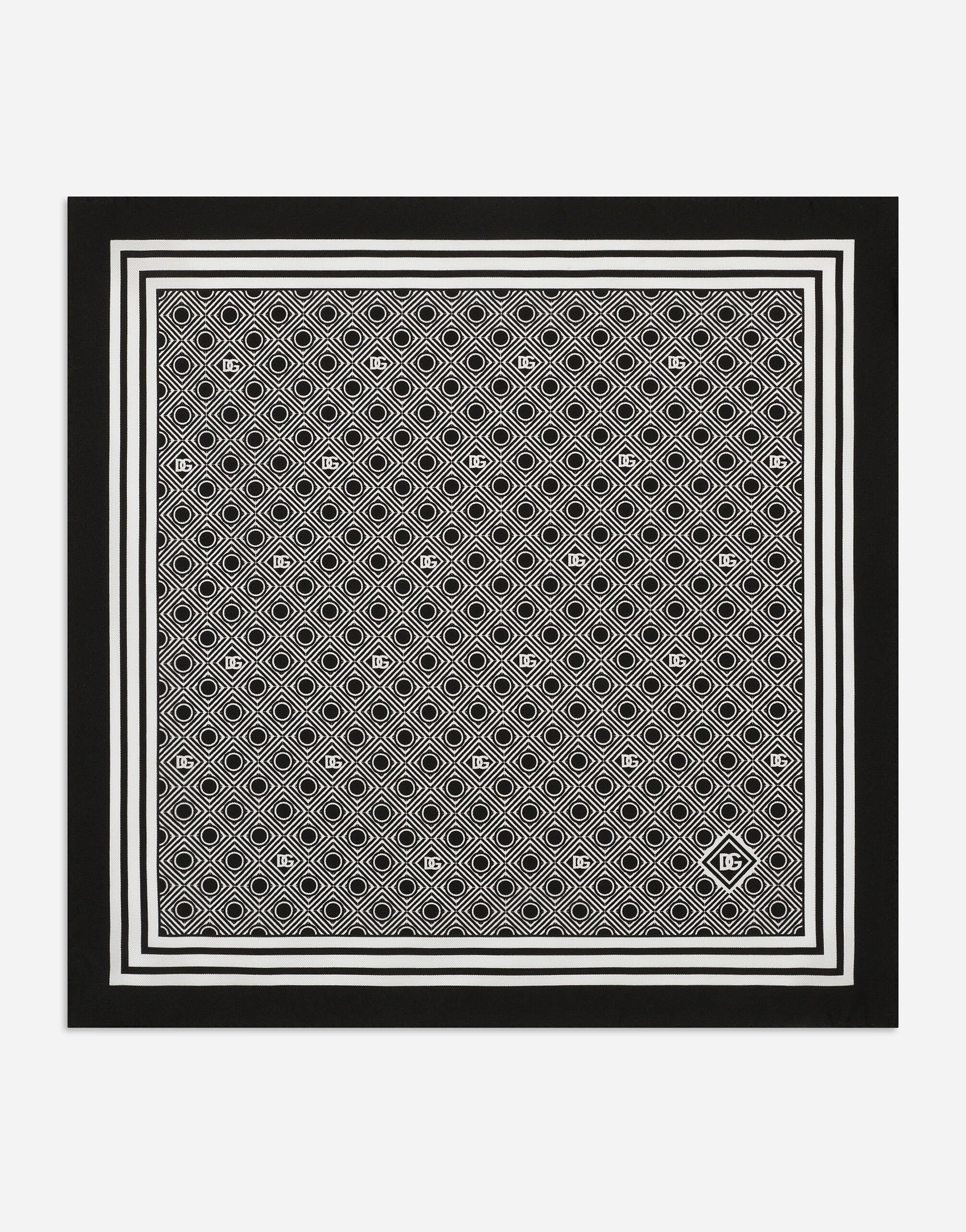 ${brand} Silk pocket square with micro-design print ${colorDescription} ${masterID}