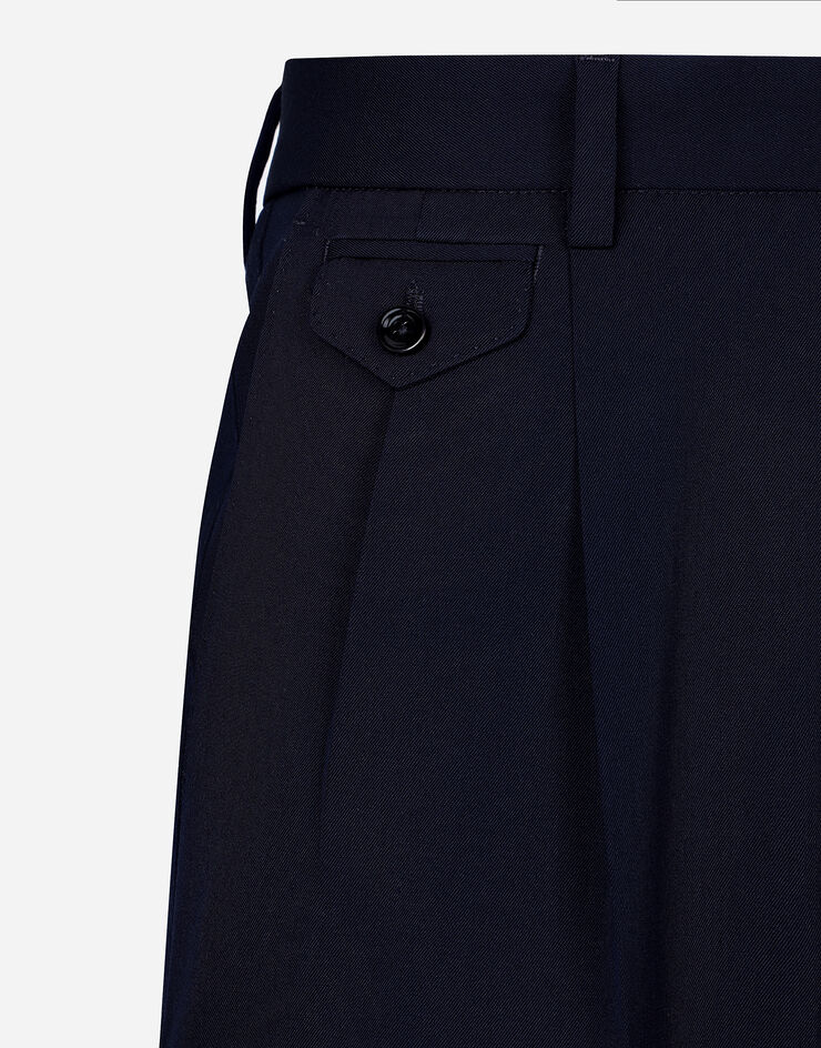 Dolce & Gabbana Sartoriale Hose aus Stretch-Twill Blau GY6UETFUBBQ