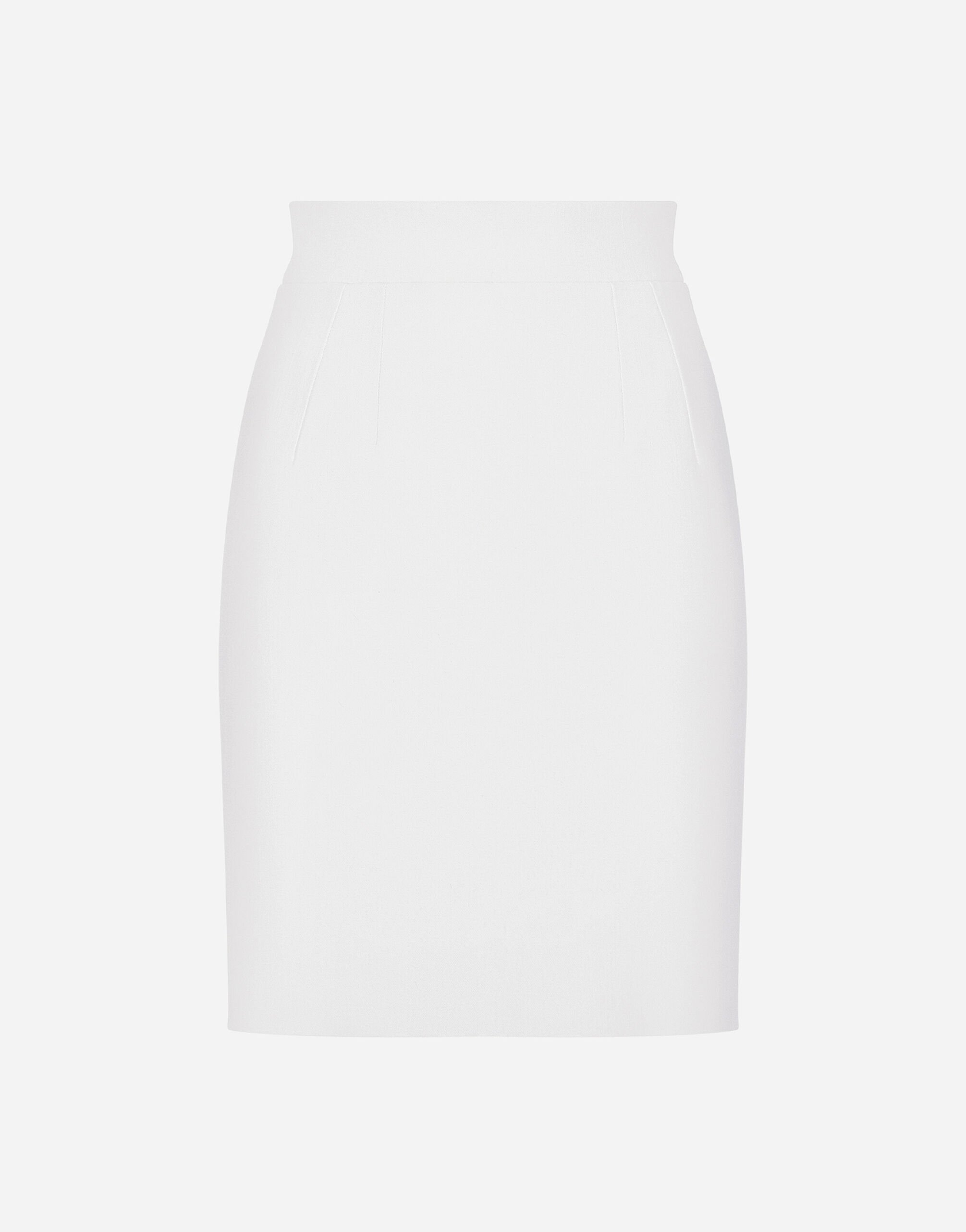 Dolce & Gabbana Straight-cut wool midi skirt Print F4CX0THH5A5