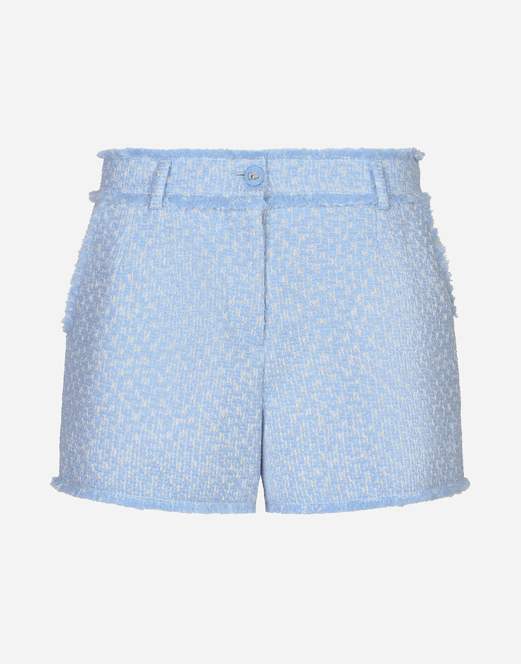 Dolce & Gabbana Shorts de tweed raschel Azul Claro FTC2PTHUMUA