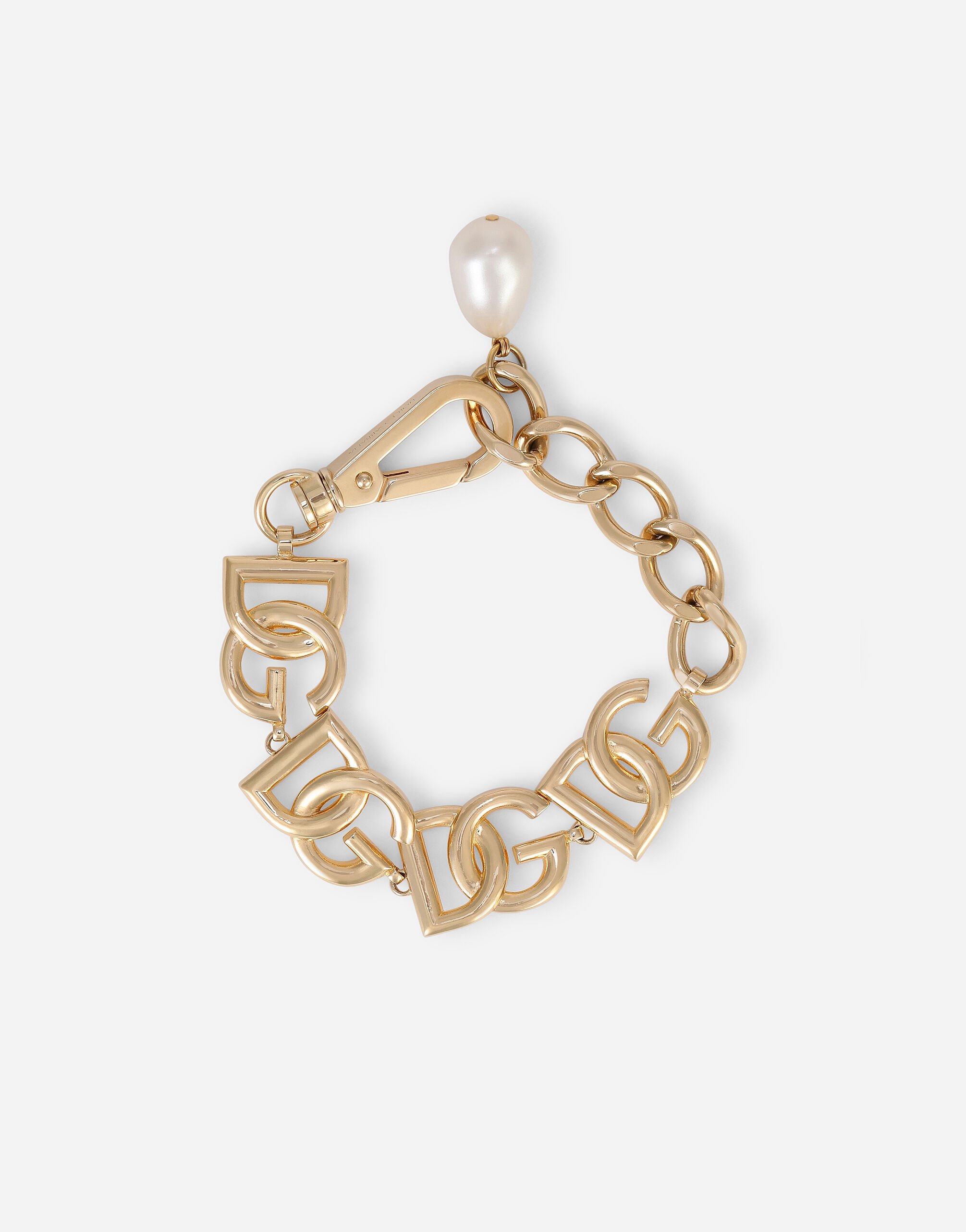 Dolce & Gabbana Bracelet chaîne avec multiples logos DG Doré BB7287AY828