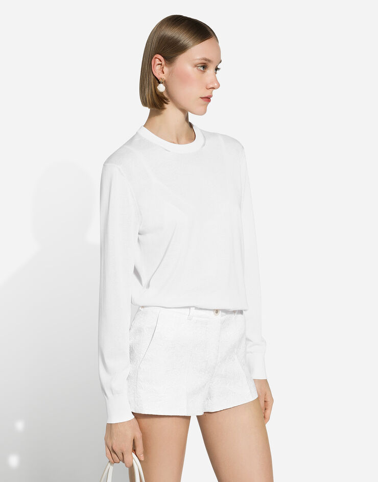 Dolce & Gabbana Shorts de brocado Blanco FTC55TFJTBV