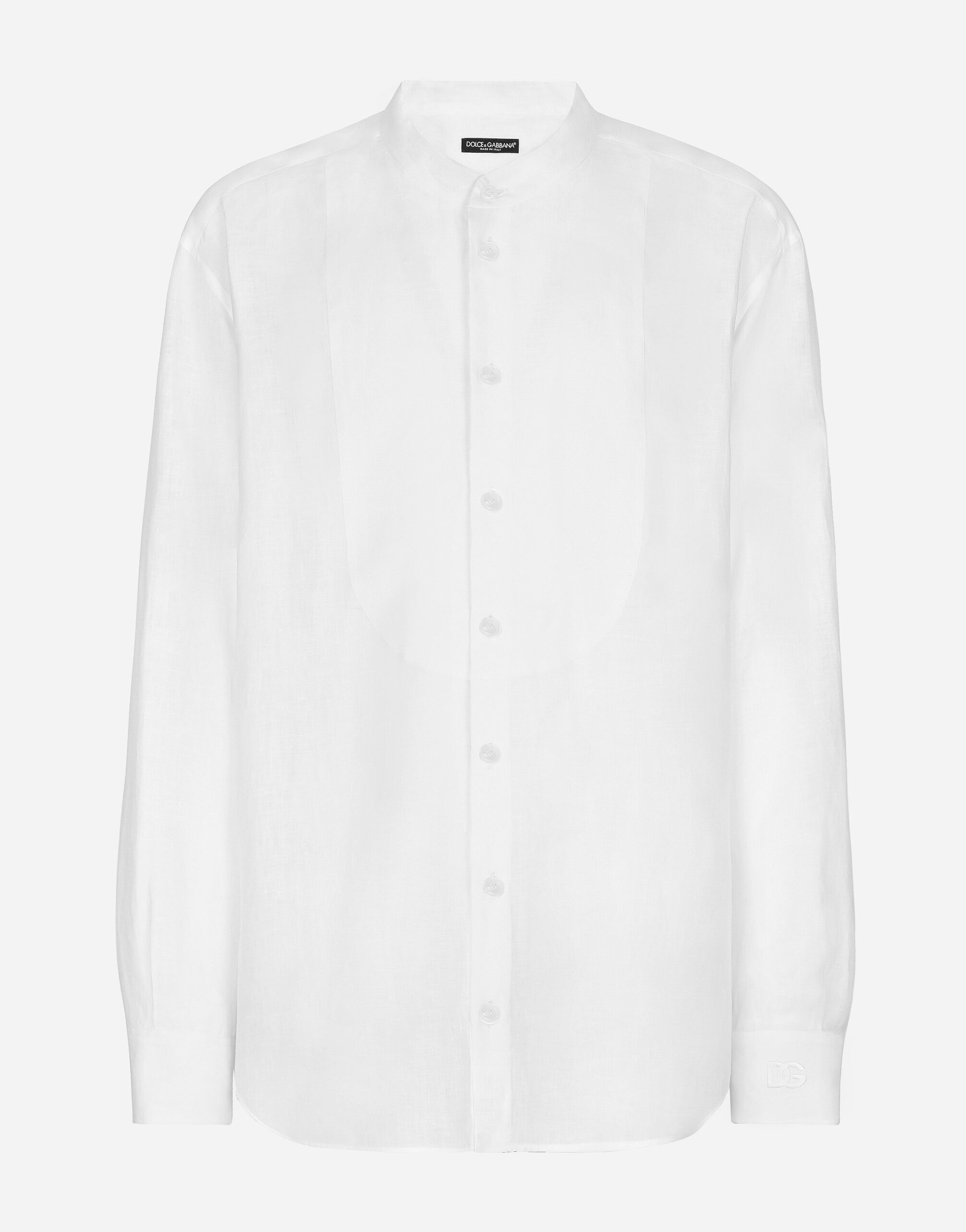 ${brand} Linen shirt with DG embroidery and shirt-front detail ${colorDescription} ${masterID}