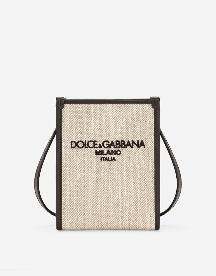 Dolce & Gabbana Bolso shopper pequeño de lona Beige BM3025AN233