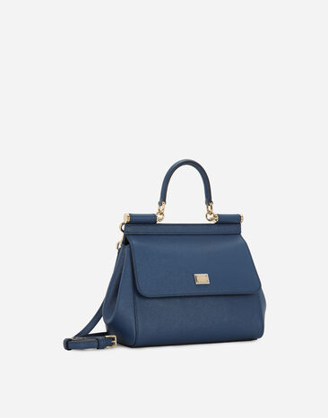 Dolce & Gabbana Henkeltasche Sicily mittelgroß BLAU BB6003A1001