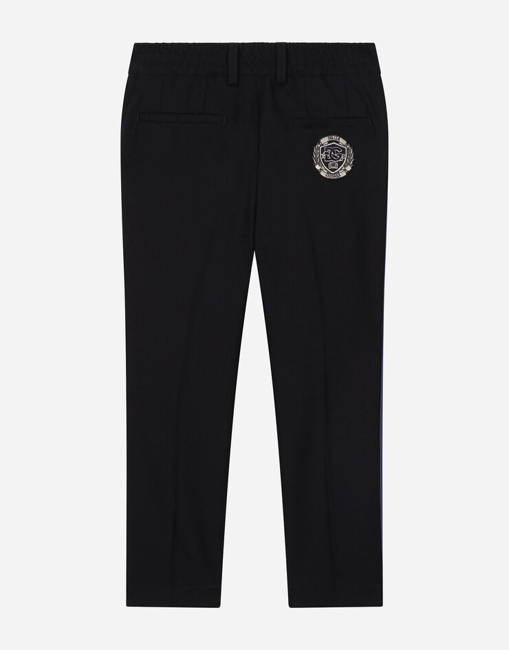 Dolce & Gabbana Wool pants with side band Blue L44P52G7NMP