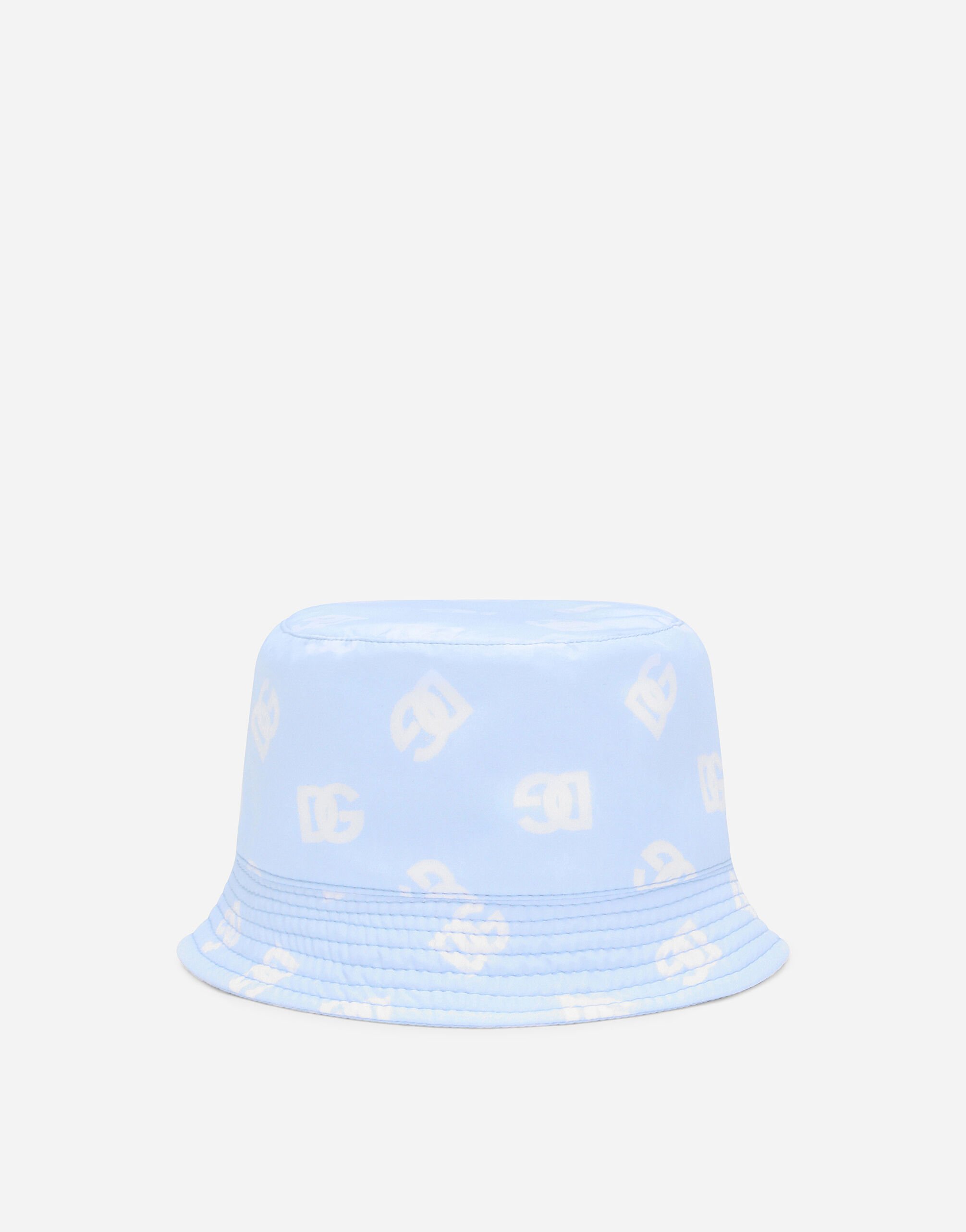 ${brand} Nylon bucket hat with all-over logo print ${colorDescription} ${masterID}