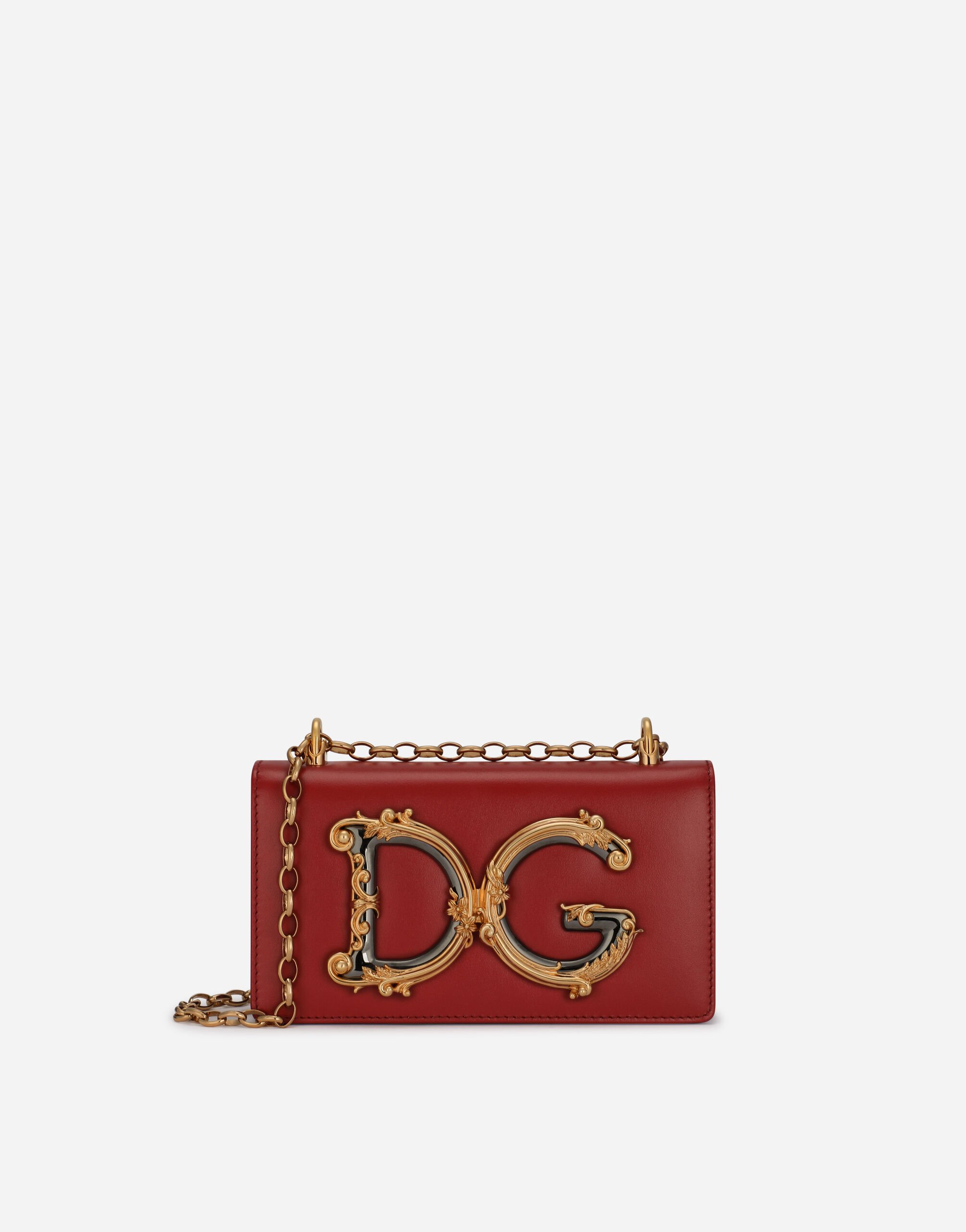 Dolce & Gabbana Phone Bag DG Girls aus Kalbsleder Mehrfarbig BB6498AS110
