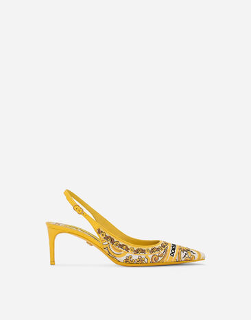 Dolce & Gabbana Zapato destalonado con motivo Maiolica bordado en hilo Imprima CG0815AV804
