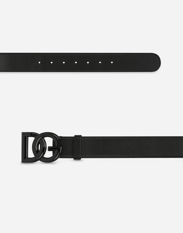 Leather DG logo belt in Black for | Dolce&Gabbana® US