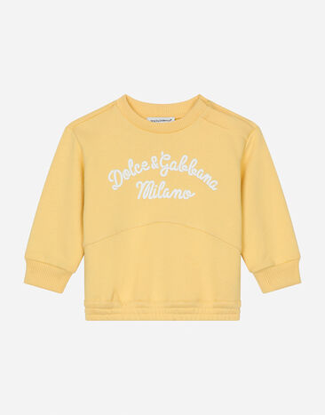 Dolce & Gabbana Jersey round-neck sweatshirt with Dolce&Gabbana logo Print L2JTKTII7DS