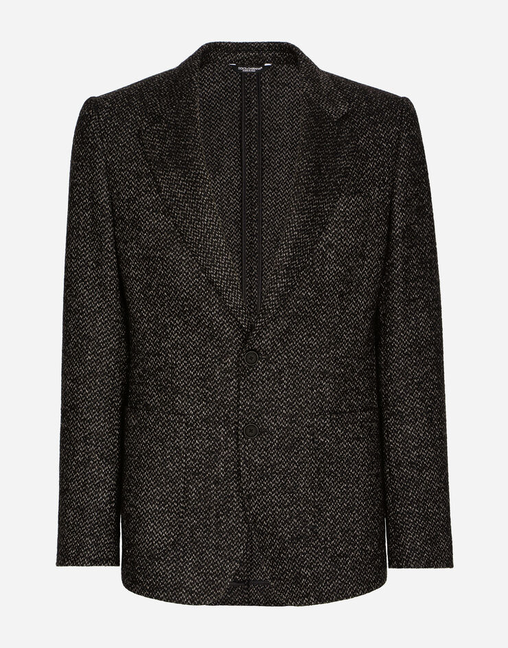 Dolce&Gabbana Stretch alpaca and wool tweed single-breasted jacket Multicolor G2PT9TFMMHU