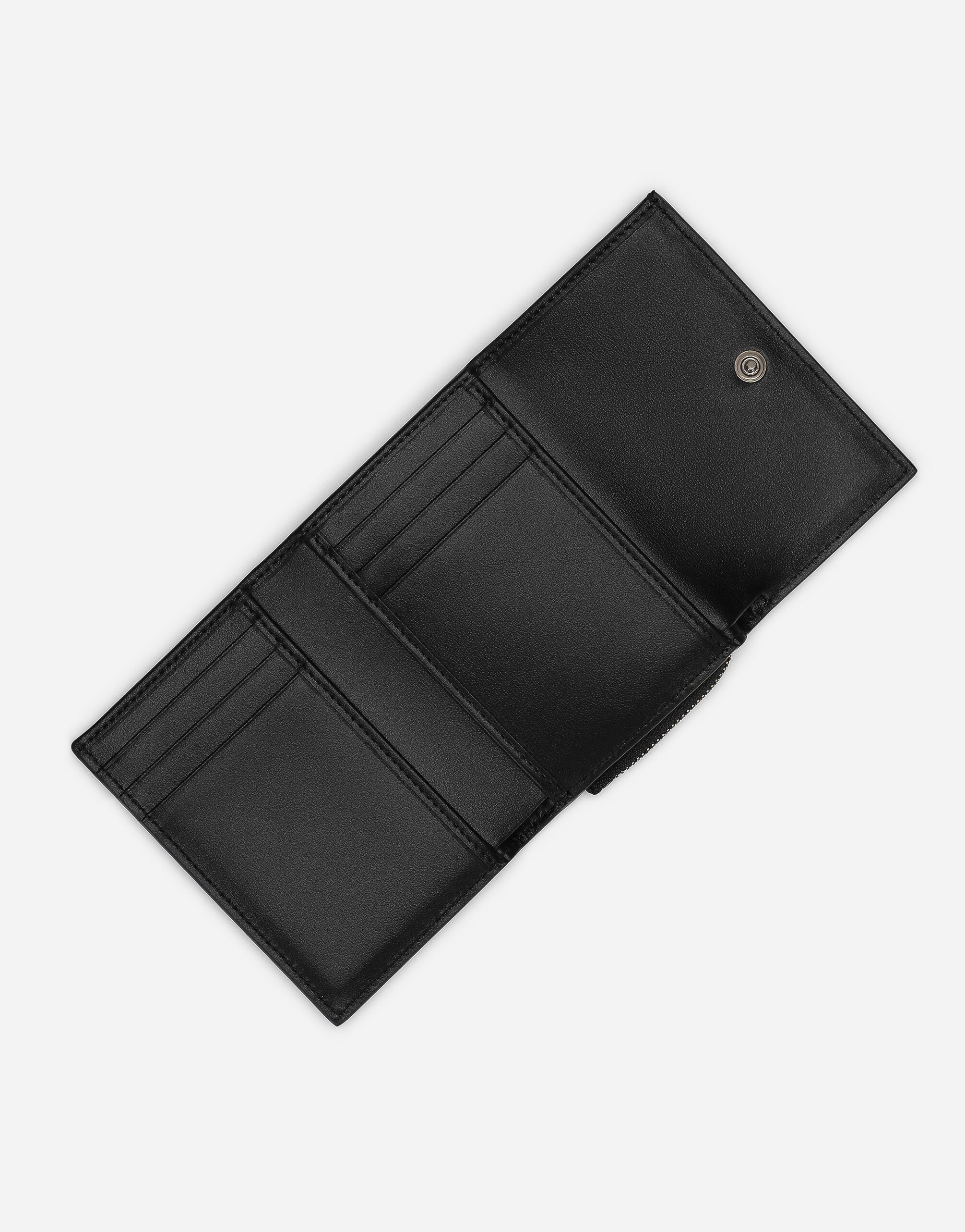 Calfskin French-flap wallet in Black for | Dolce&Gabbana® US