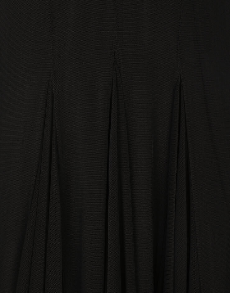 Dolce & Gabbana Длинное платье из тюля черный F6JGWTFLRDA