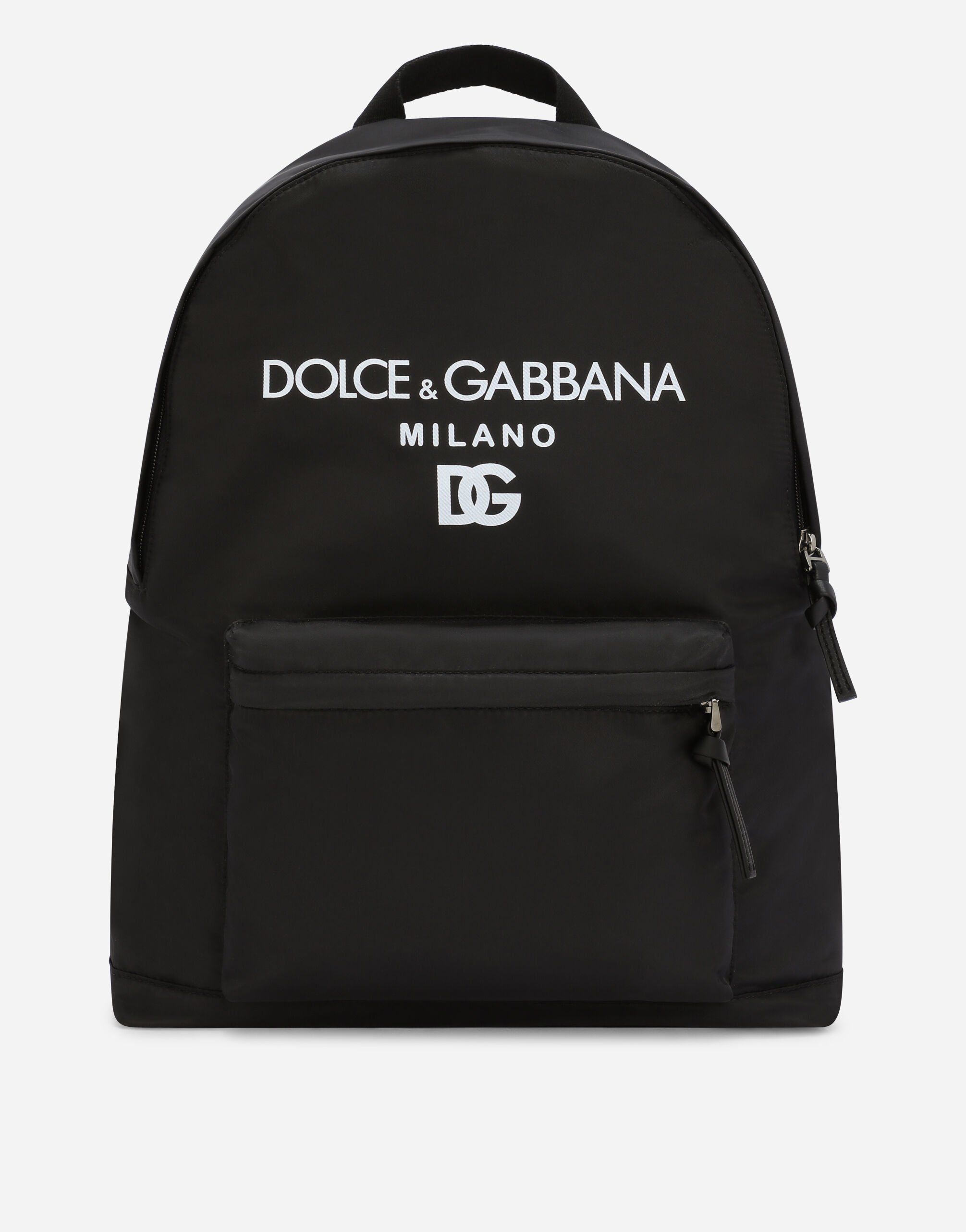 Dolce & Gabbana Nylon backpack with Dolce&Gabbana Milano print White LB4H80G7NWB