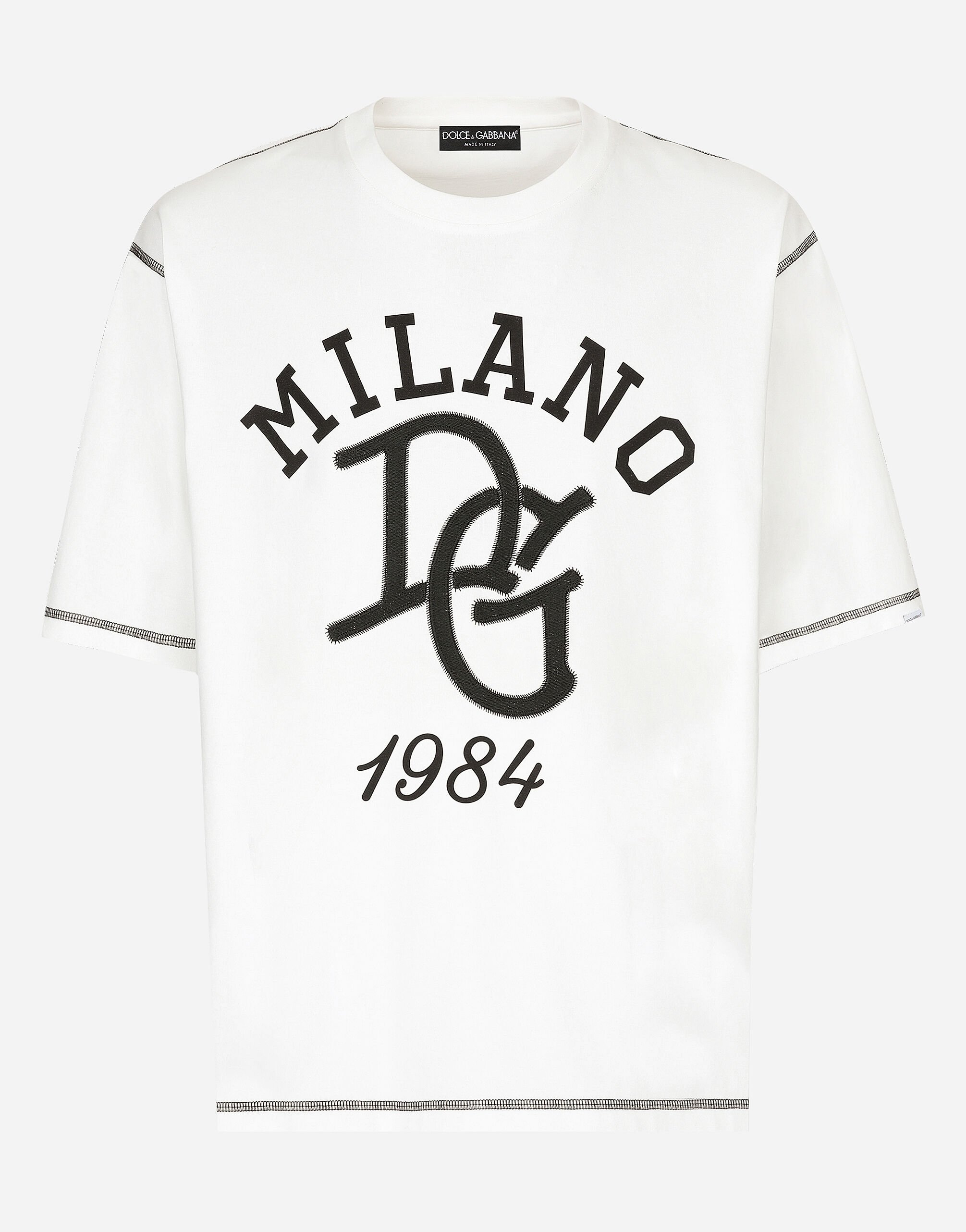 ${brand} Camiseta de algodón con logotipo DG bordado ${colorDescription} ${masterID}