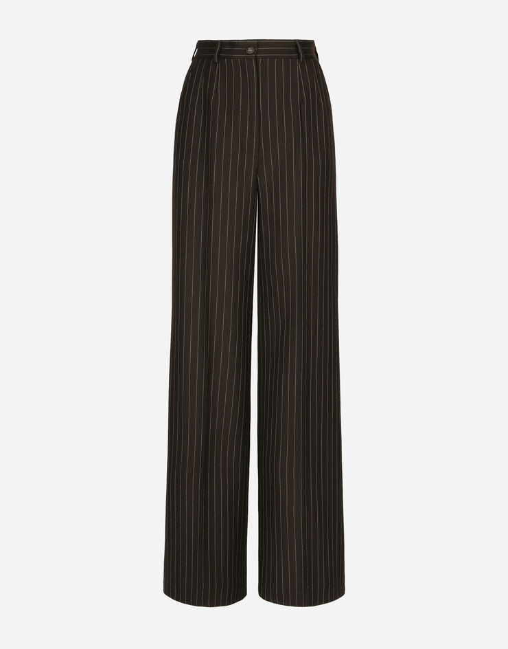 Dolce&Gabbana Pinstripe wool palazzo pants Multicolor FTCP1TFRBC2