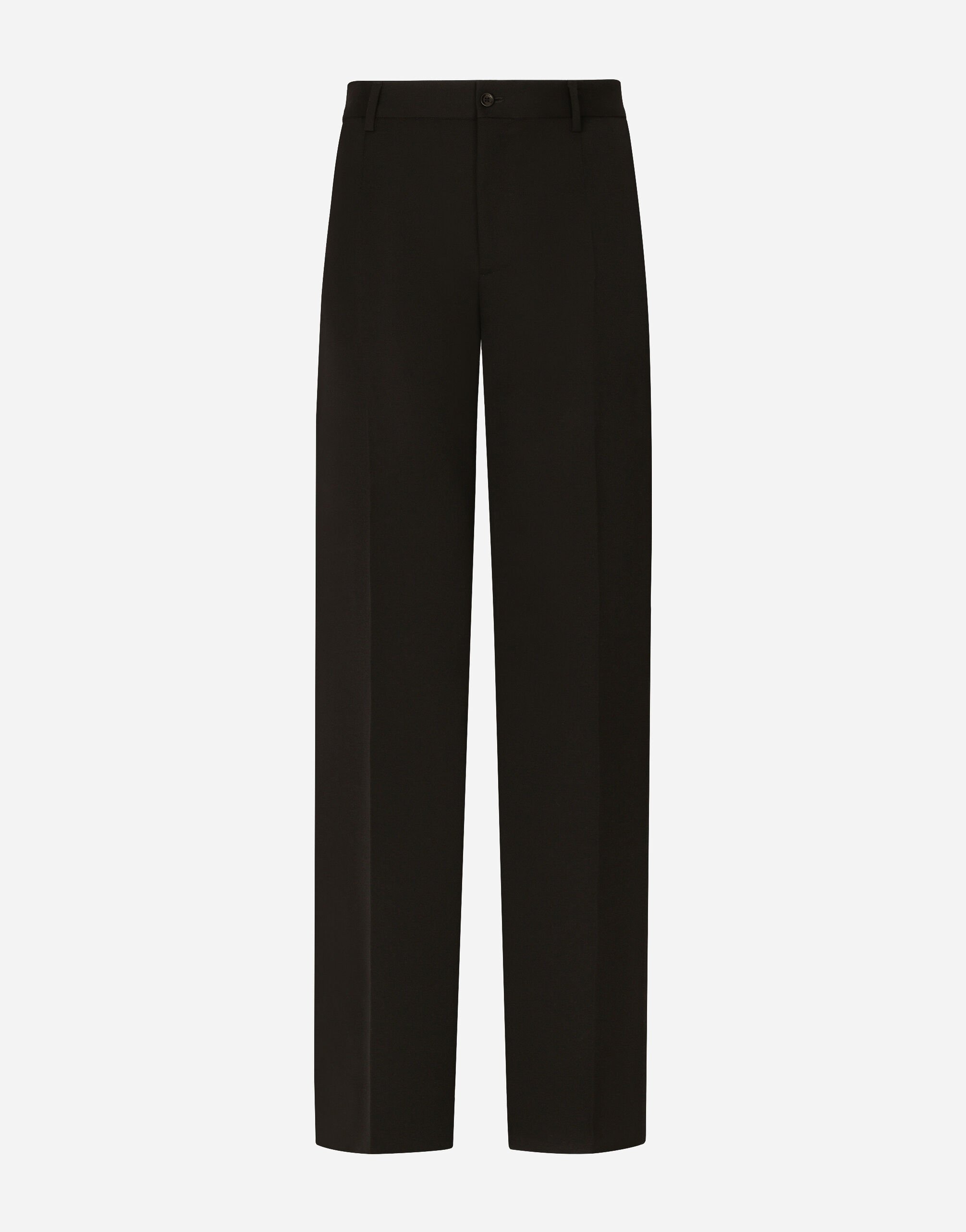 Dolce&Gabbana Straight-leg wool pants Black G2SY1THU7PR