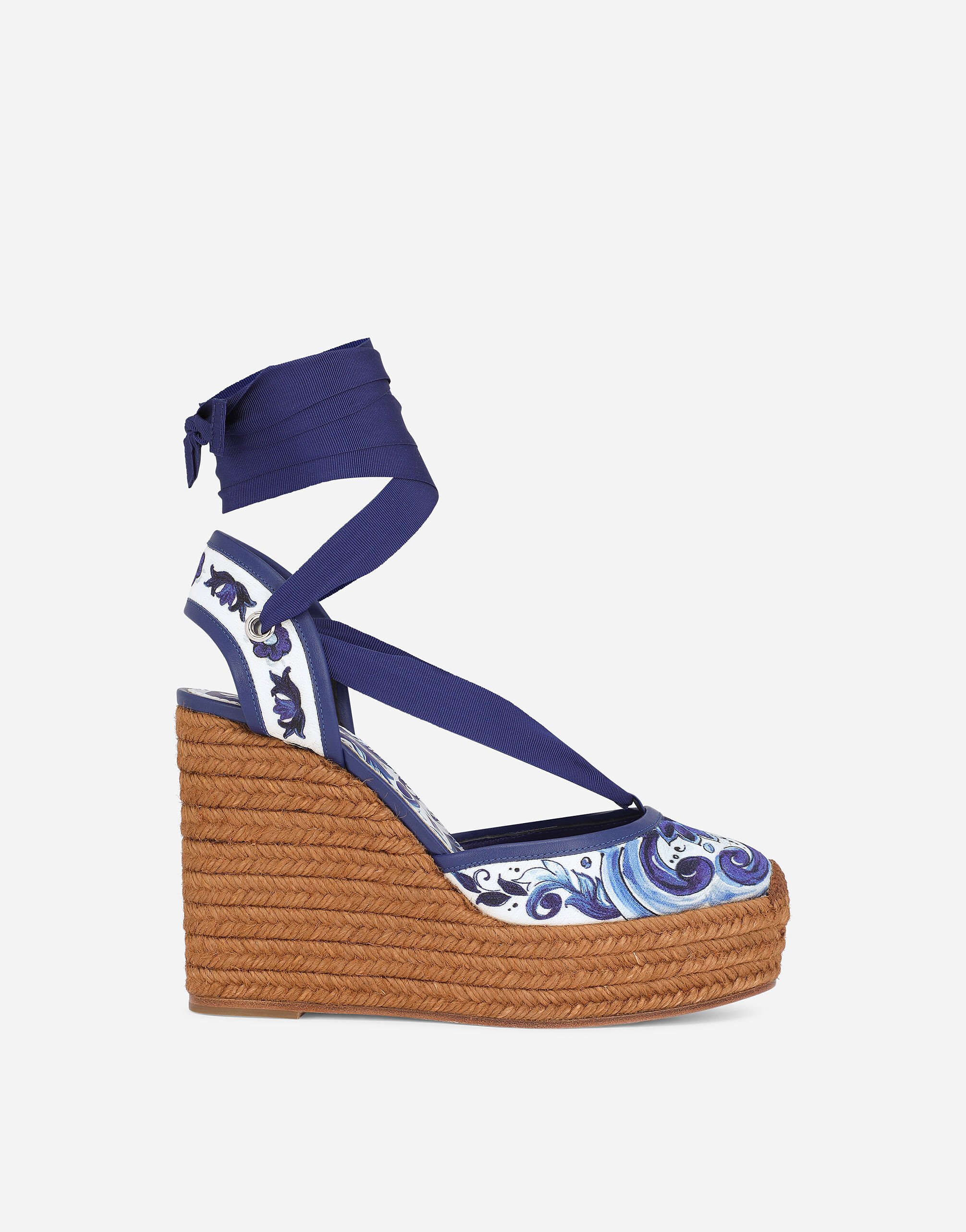${brand} Rope-soled wedges in printed brocade fabric ${colorDescription} ${masterID}