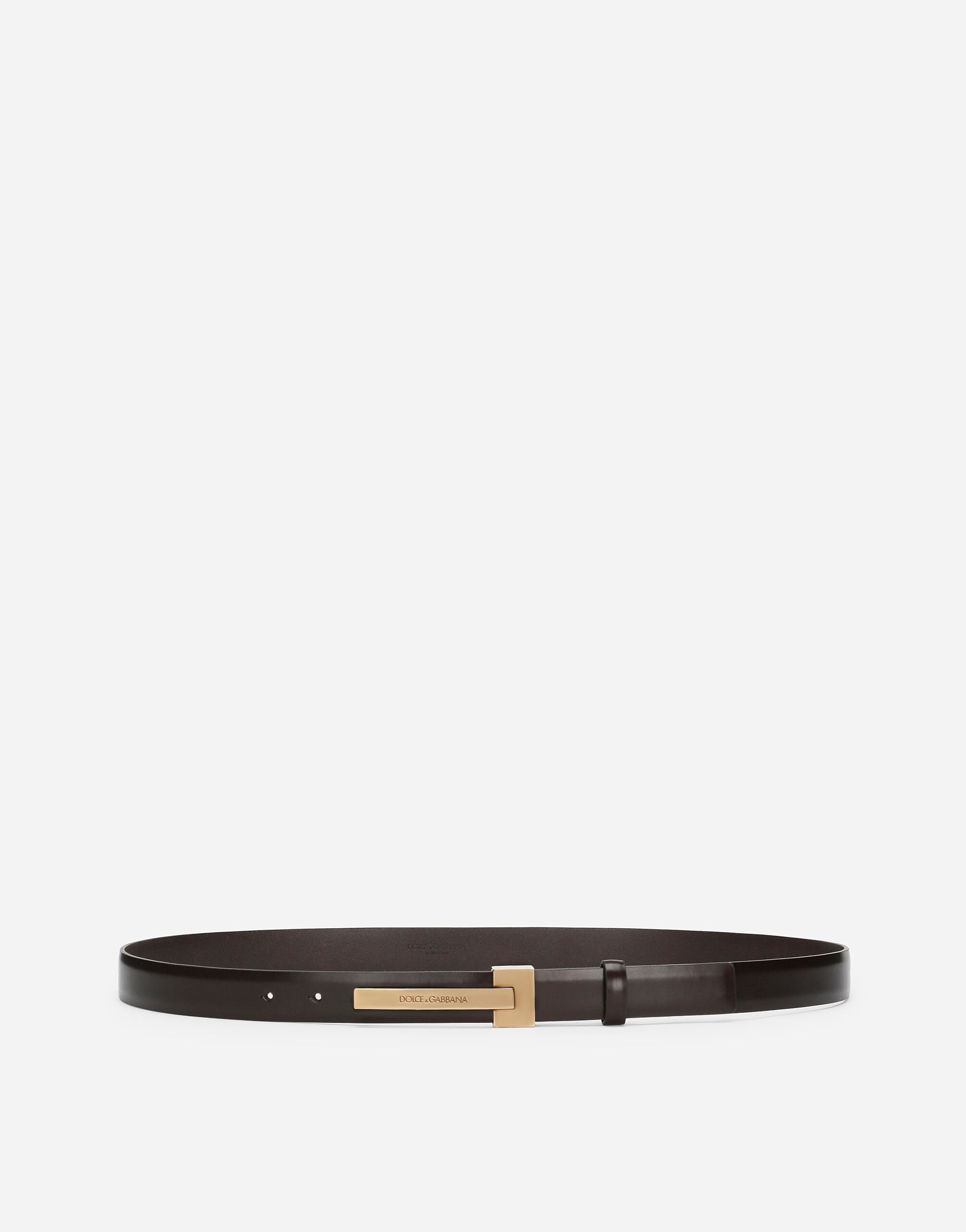 Dolce & Gabbana Brushed calfskin belt Black BC4870AI935