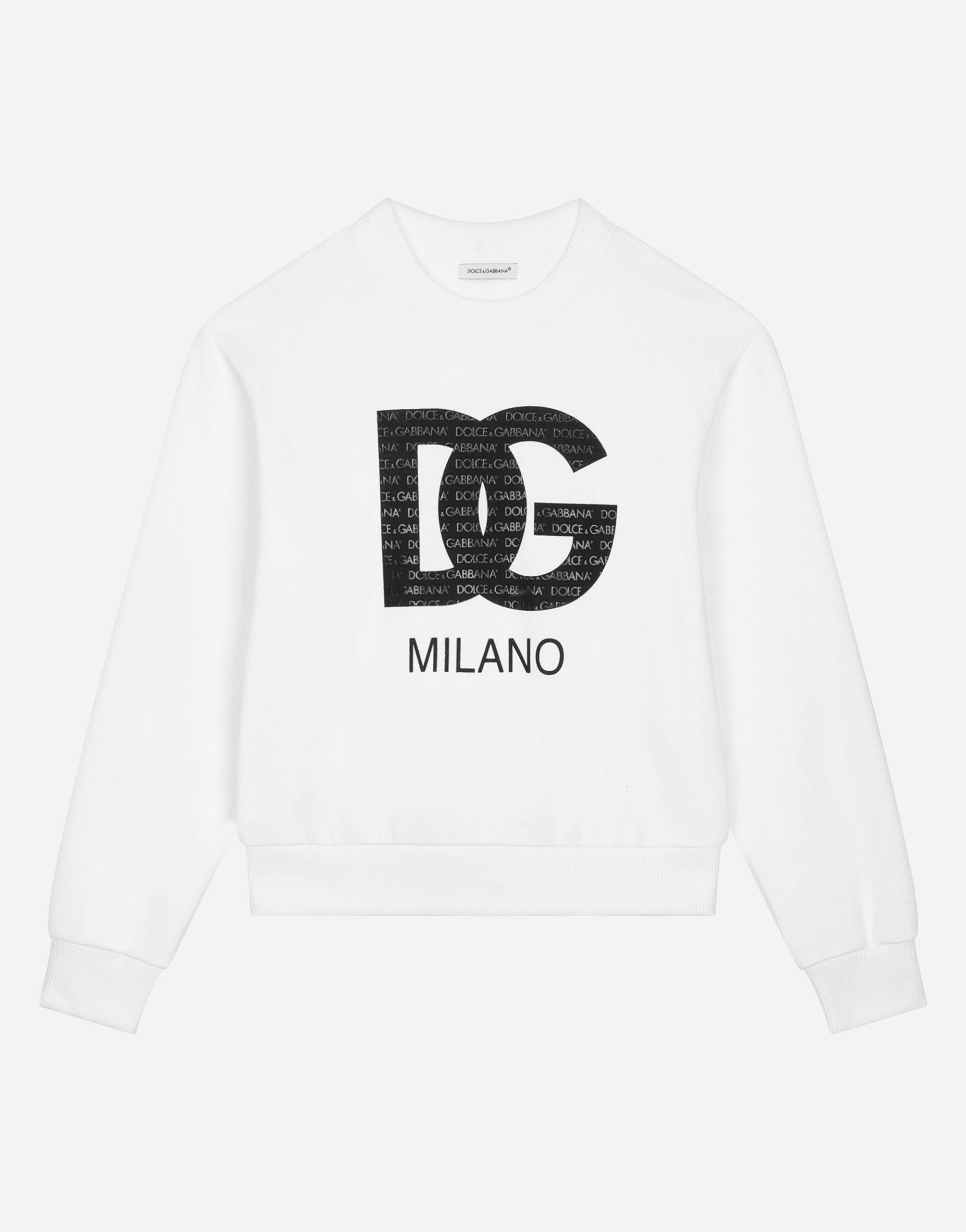 Dolce & Gabbana Jersey sweatshirt with DG logo print Print L4JTHVII7ED