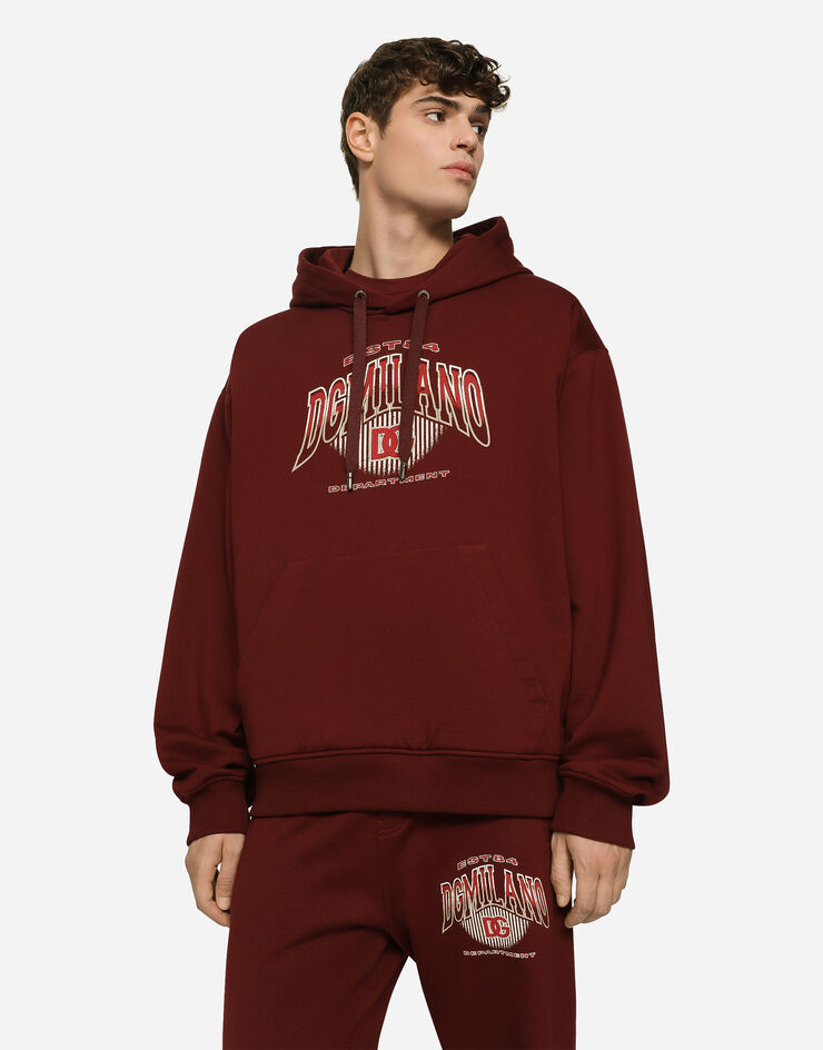 logo with for Dolce&Gabbana® Jersey DG Bordeaux | in hoodie US print