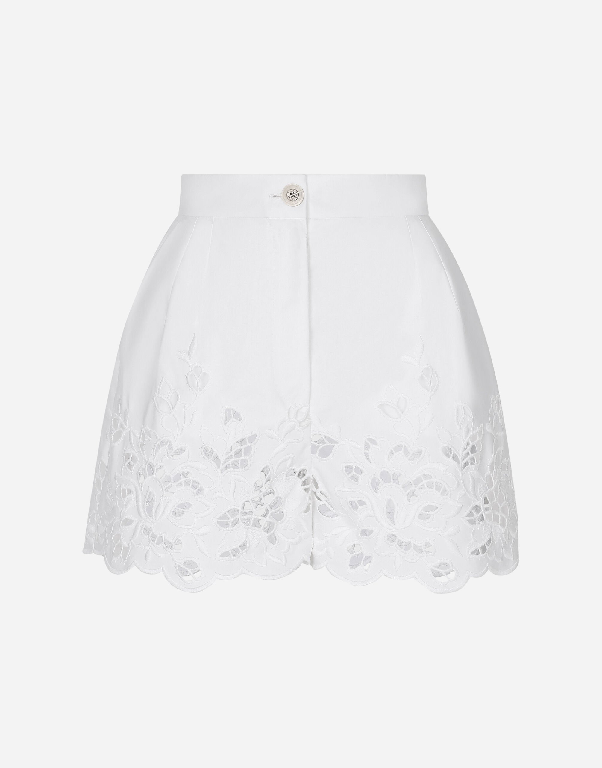 ${brand} Short en coton avec broderie ajourée ${colorDescription} ${masterID}