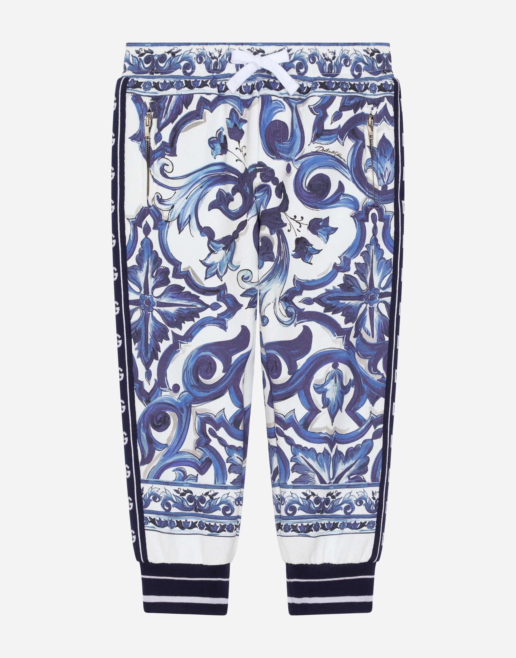 Dolce & Gabbana Majolica-print jersey jogging pants Multicolor L53DE7G7EY0