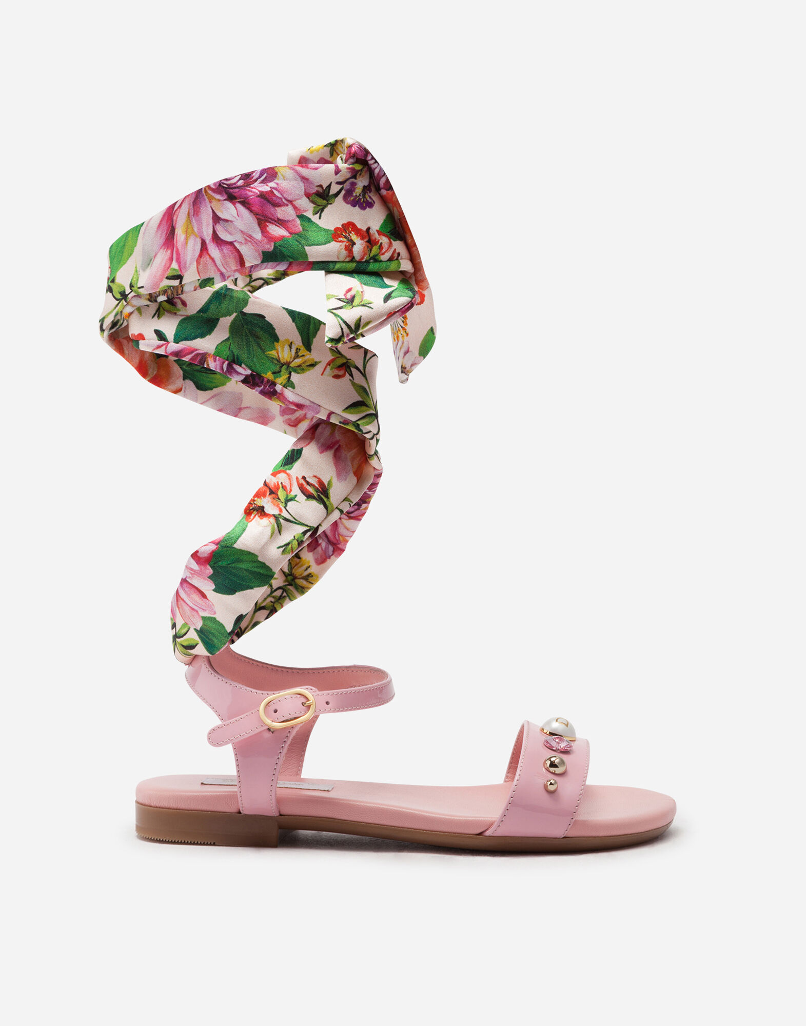 Sandals with ribbon sale ankle wrap