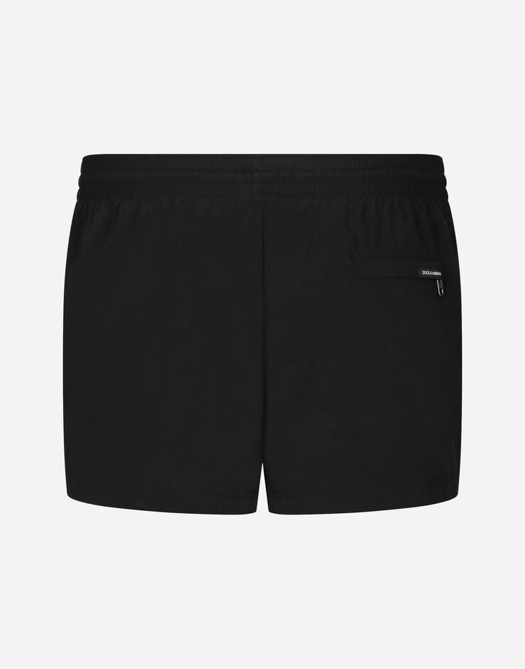 Dolce & Gabbana Swim shorts with DG print Black M4A06TFSUBE