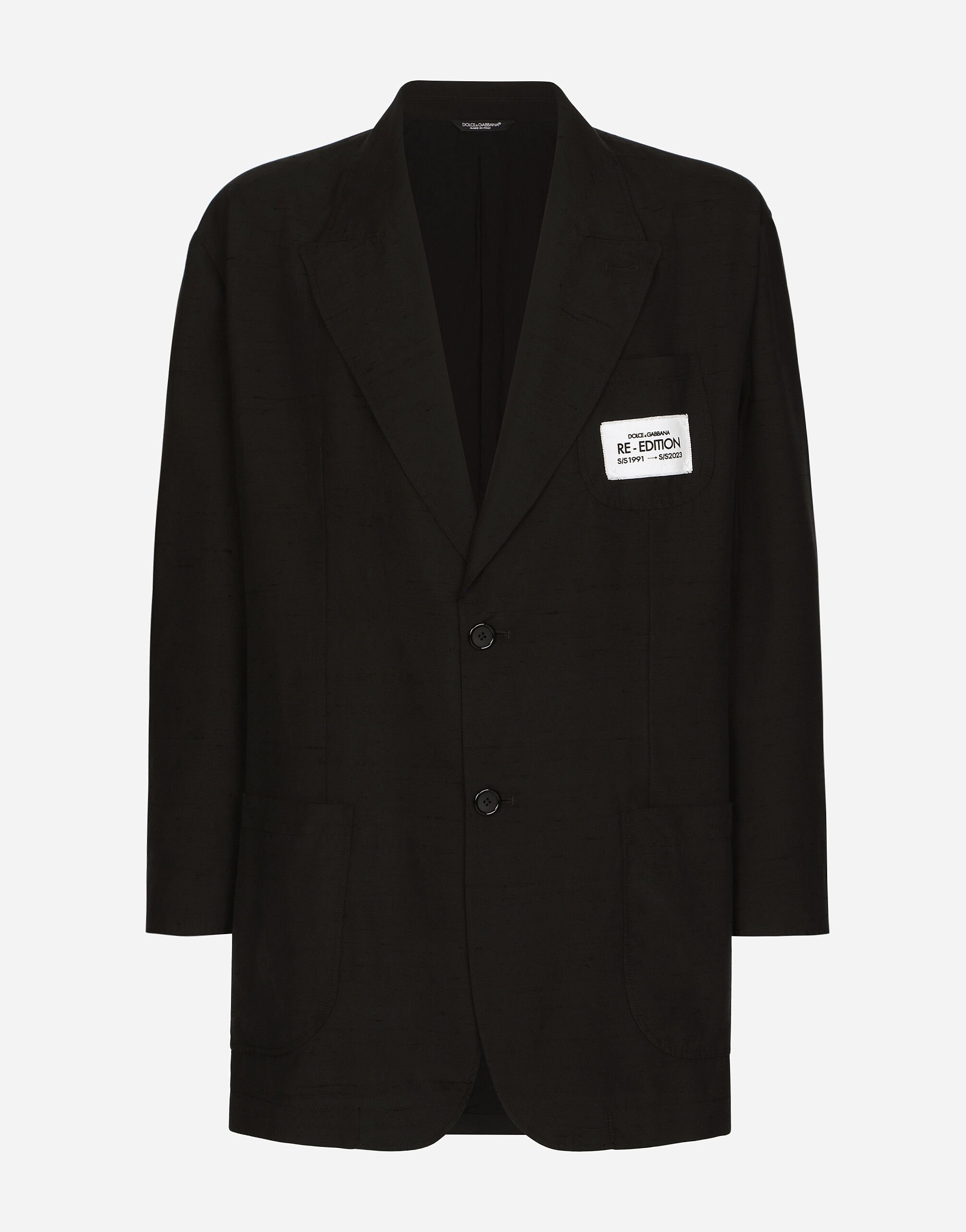 Oversized single-breasted wool blazer in black - Wardrobe NYC