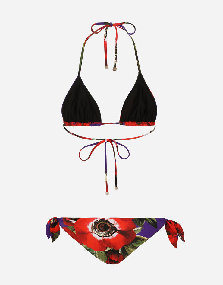 Triangle bikini with anemone print in Print for Women