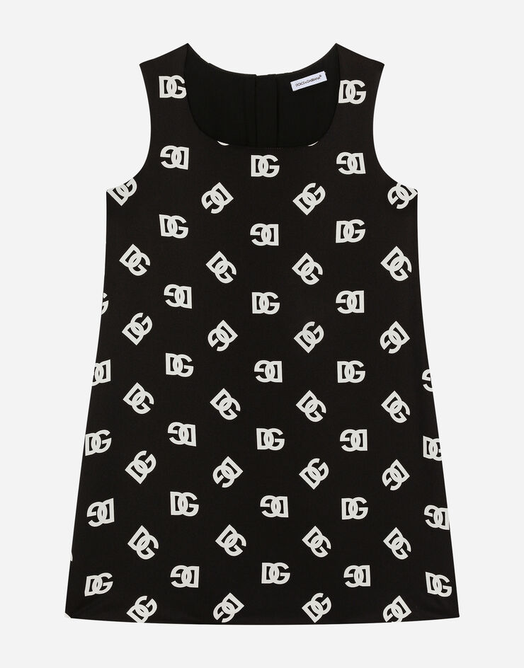 Dolce & Gabbana Charmeuse dress with DG logo print Imprima L53DM3FSA4I