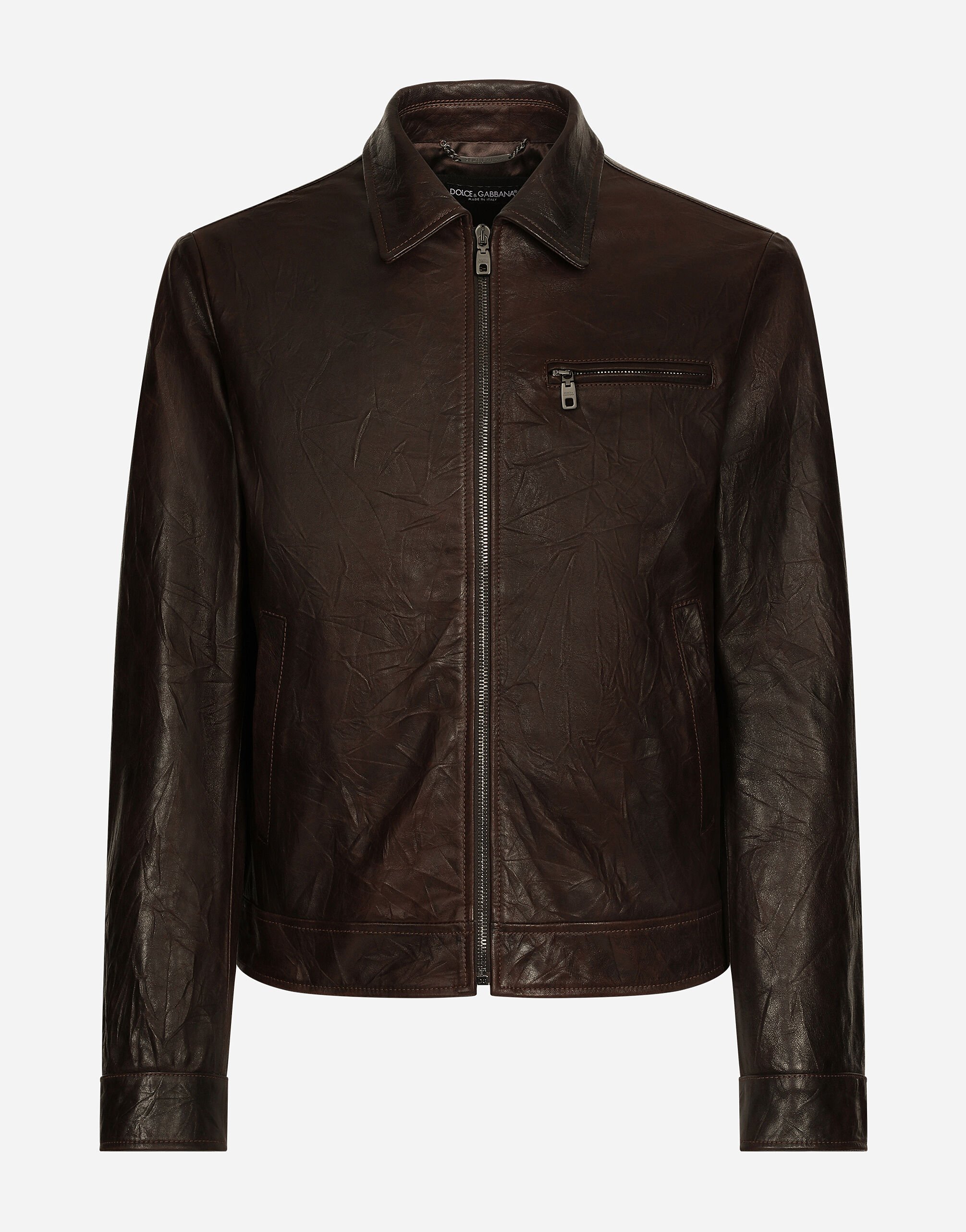 ${brand} Leather jacket ${colorDescription} ${masterID}