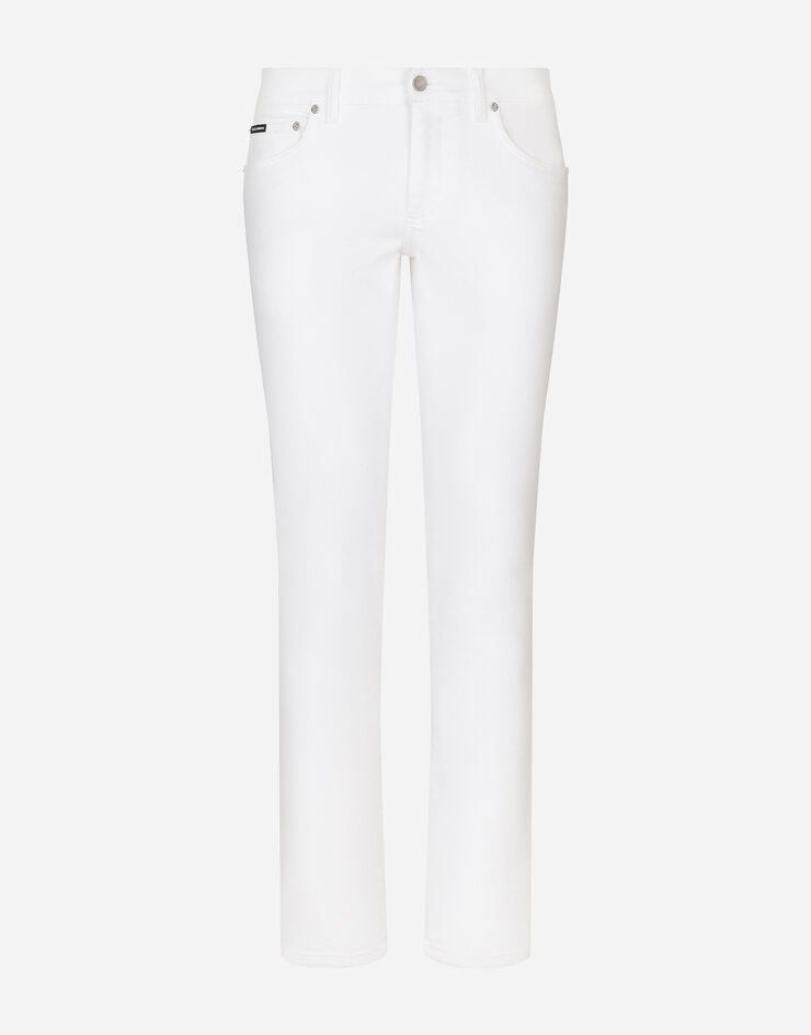 Dolce&Gabbana Jean skinny stretch blanc Multicolore GY07LDG8JR8