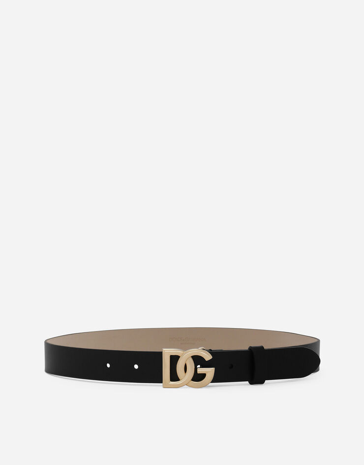 Dolce & Gabbana Calfskin nappa leather belt Black EE0068A1065