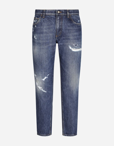 ${brand} Vaqueros loose de denim elástico ${colorDescription} ${masterID}