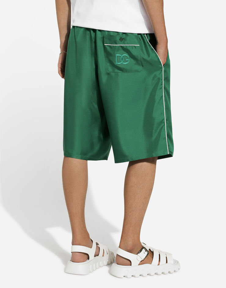 Dolce & Gabbana Embroidered silk jogging shorts Multicolor GV5MAZFU1S4