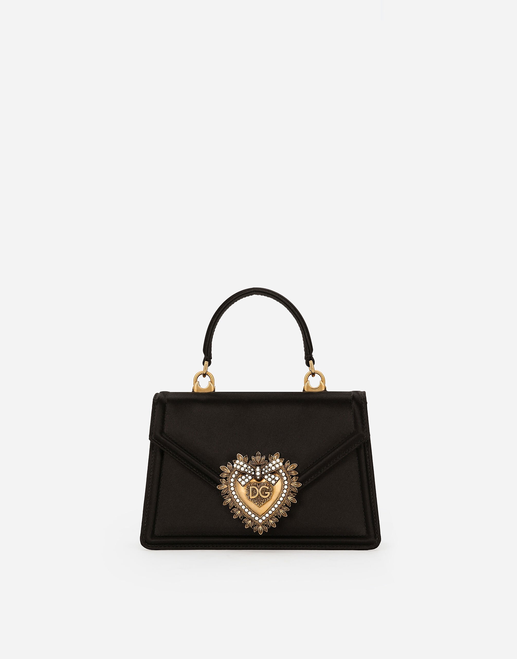 Dolce & Gabbana حقيبة ديفوشن صغيرة من الساتان أصفر BB7158AW437