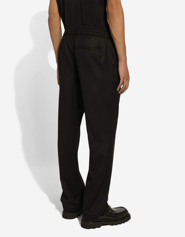 Dolce & Gabbana Flannel jogging pants Black GP03FTFU21Q