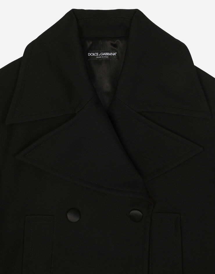 Dolce & Gabbana Short oversize wool gabardine jacket ブラック F9R82TFU272