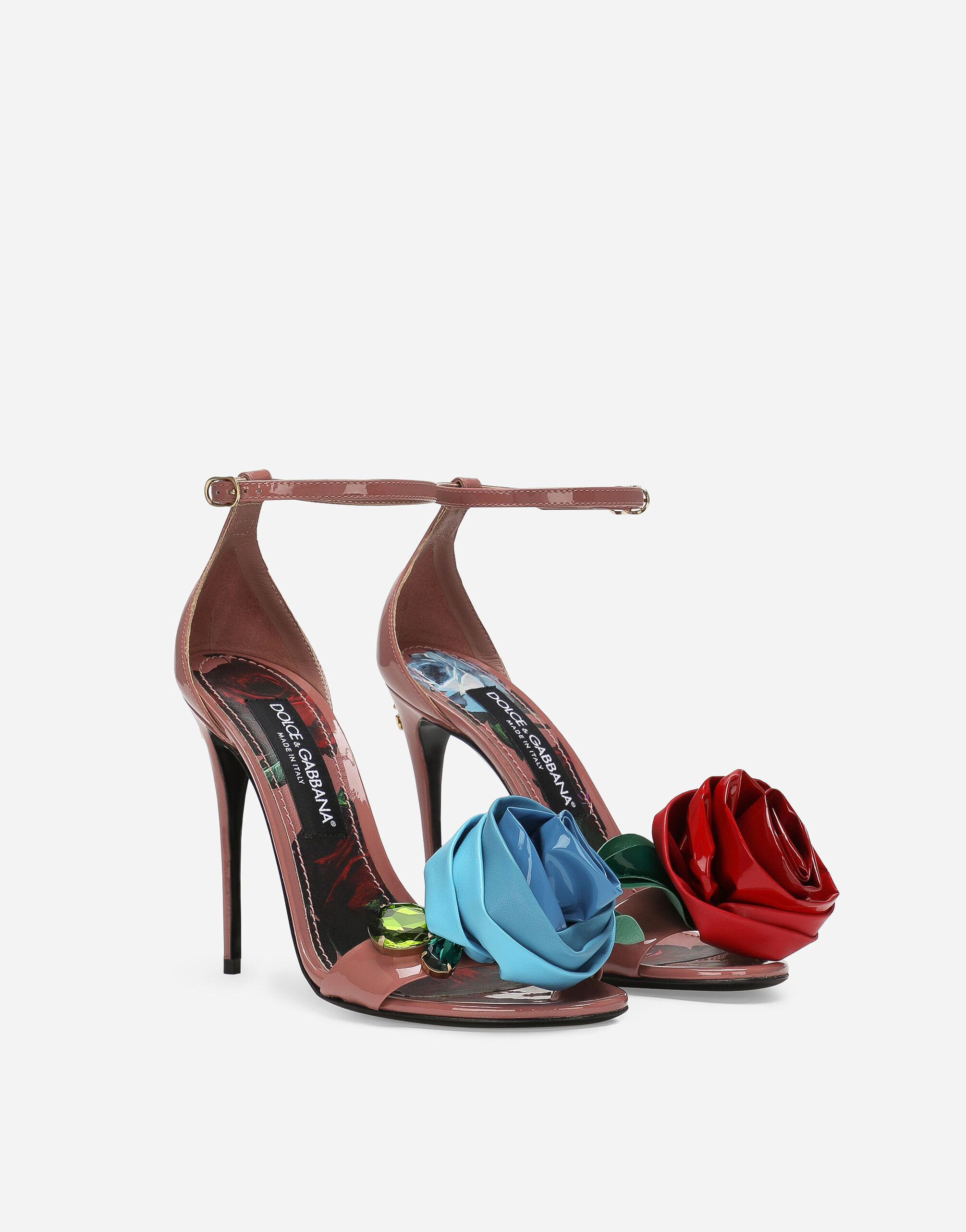 Patent leather sandals in Pink for | Dolce&Gabbana® US