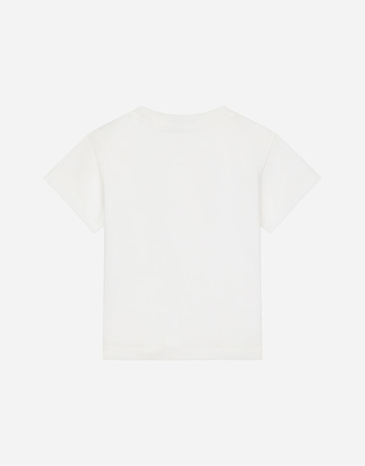 Dolce & Gabbana T-shirt en jersey à logo DG Blanc L1JTEYG7N2G