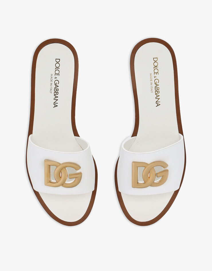 Dolce & Gabbana 小牛皮拖鞋 白 CQ0619AW576