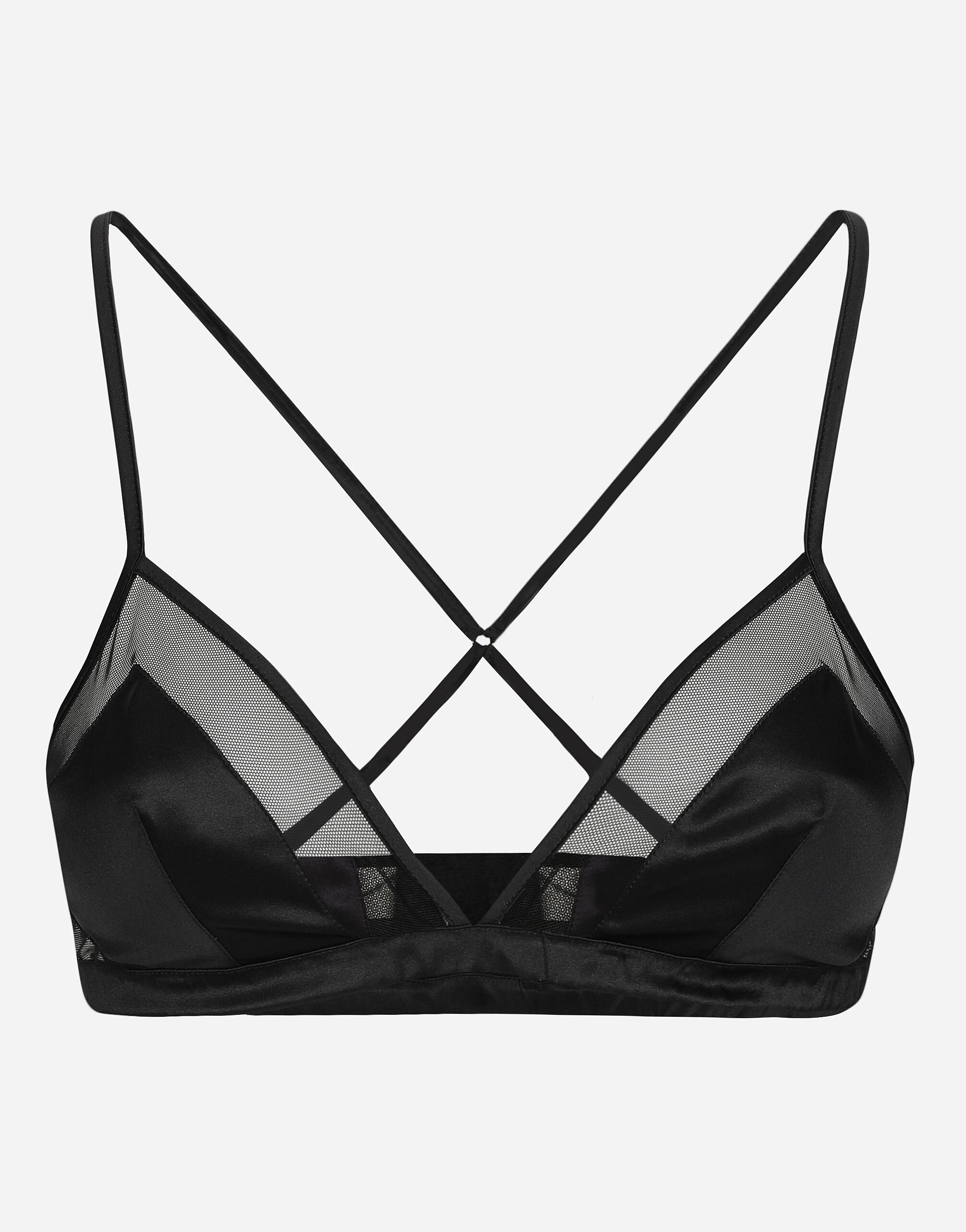${brand} Satin and tulle soft-cup triangle bra ${colorDescription} ${masterID}