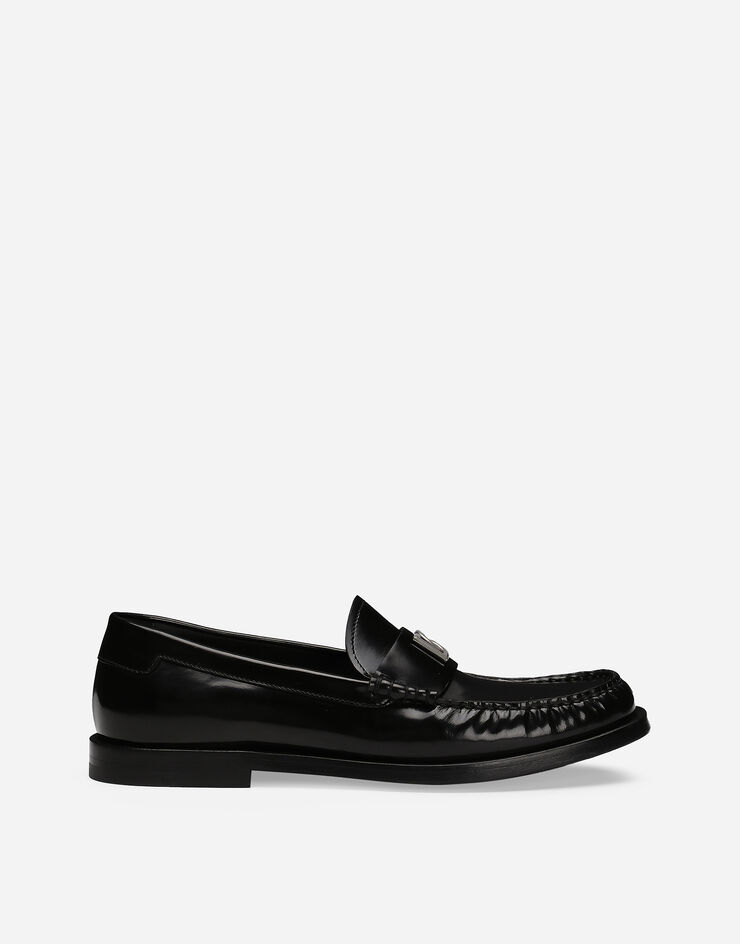 Dolce & Gabbana Polished calfskin loafers Black CM0074AQ237