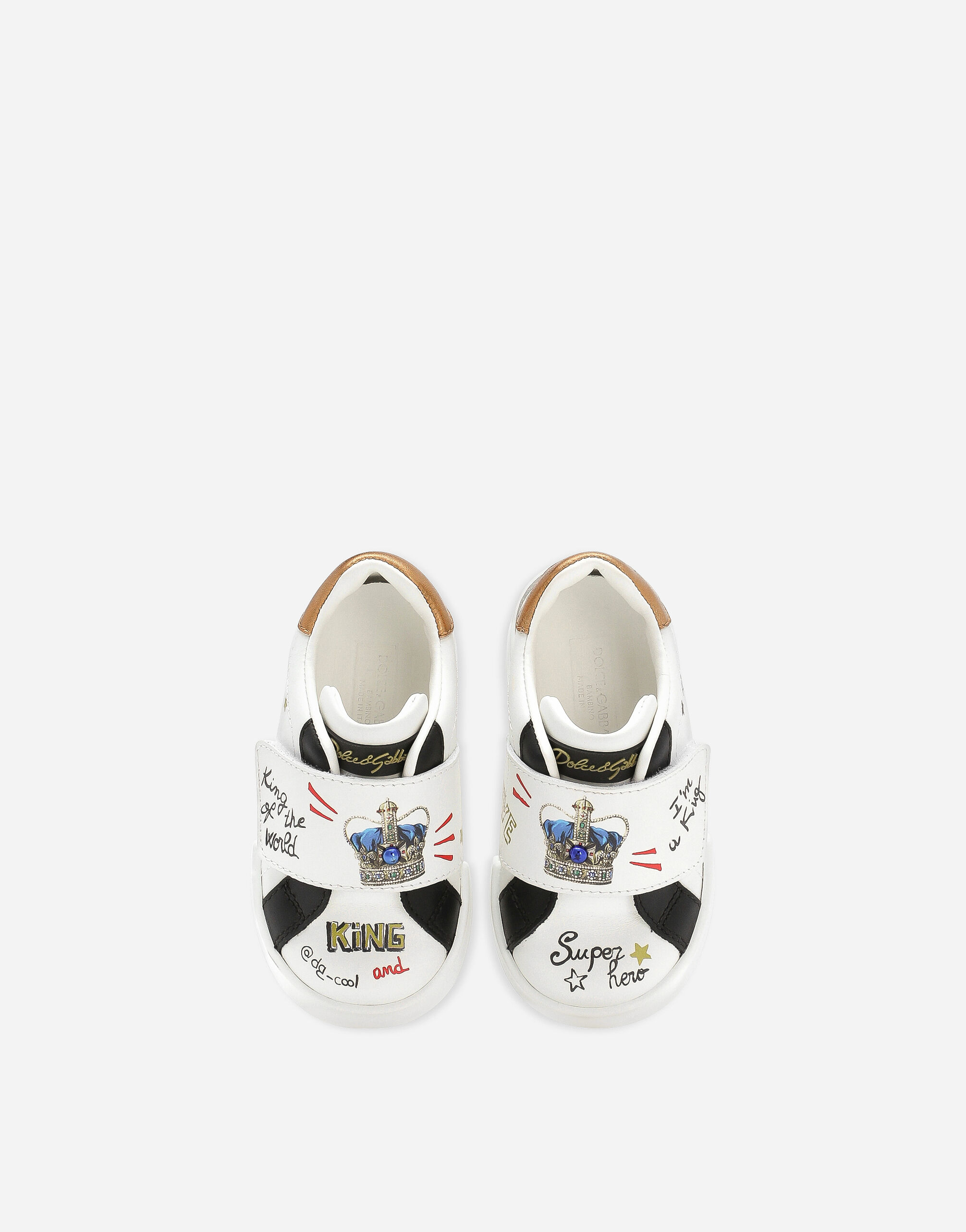 Printed calfskin Portofino sneakers
